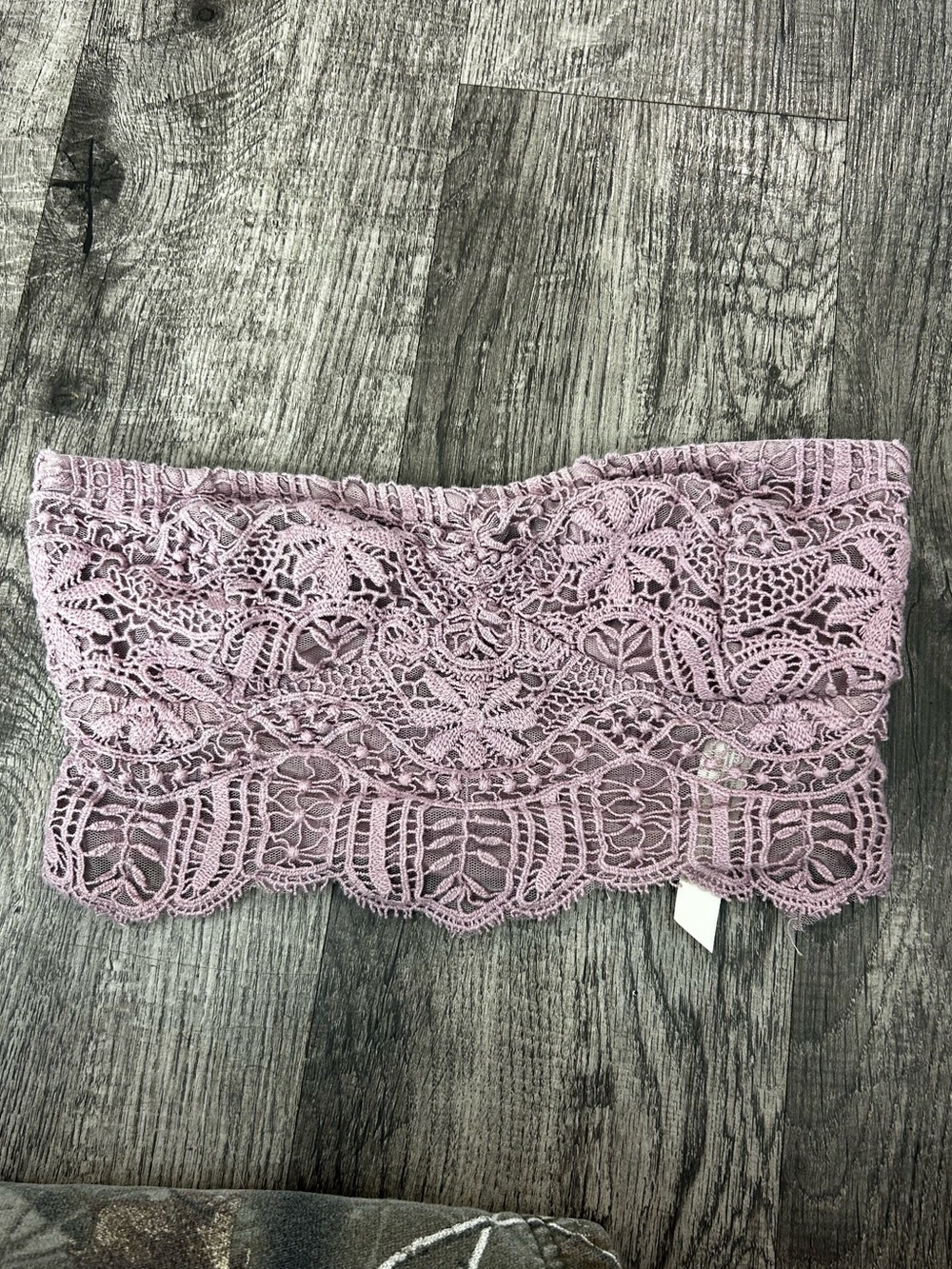Free People Mauve Lace Strapless Bralette